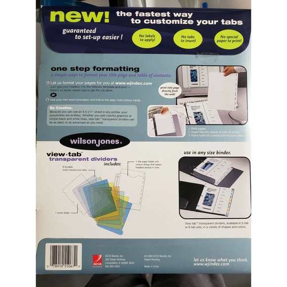 Wilson Jones View-tab Transparent Dividers - - Picture 2 of 4